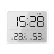 IRIS DC-111-W digitalni sat s prikazom temperature i vlažnosti te alarmnom funkcijom, bijeli