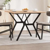 Blagovaonski stol Y-oblika 90x90x75,5 cm od borovine i celik