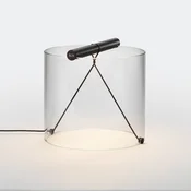 Namizna svetilka FLOS To-Tie T1 LED, črna - Dnevna soba/jedilnica - Dizajn - prozorno, črno mat - Steklo