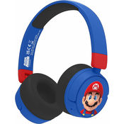 Dječje slušalice OTL Technologies - Super Mario, bežične, plave