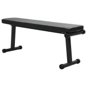 vidaXL Zložljiva utežna klop 100 kg Črna 107x27x41 cm Jeklo
