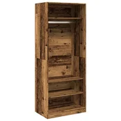 Vidaxl Garderobna omara starinski les 80x50x200 cm inženirski les