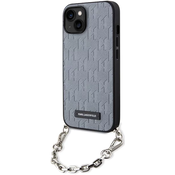 Karl Lagerfeld Karl Lagerfeld Saffiano Monogram Chain - Ohišje za iPhone 14 (srebrno)