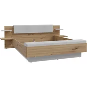 GENT postelja Kasura 180x200 oak+grey KSRL3181-M815, hrast + siva
