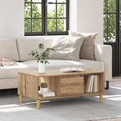 vidaXL Klubska miza Umetni hrast 90 x 50 x 26.5 cm Konstruiran les