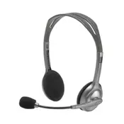 LOGITECH H110 sive slušalke z mikrofonom