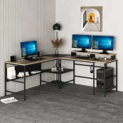 Hanah Home Radni sto Greta RGB, Crni