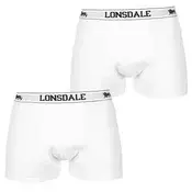 shumee Lonsdale, 2-delni komplet moških boksaric, bele barve, velikost 3XL