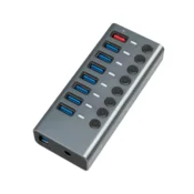 shumee USB Hub 7x 3.0 + 1 aluminijast razdelilnik 8 vrat večportna vhodna postaja