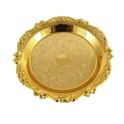 INF 20cm Evropski Reliefni Pladenj iz Nerjavečega Jekla - Dekorativni Krožnik Gold, (5000158060)