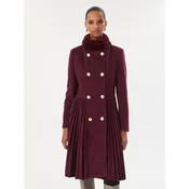 Rinascimento Prehodni plašč CFC0130451003 Bordo rdeča A-Line Fit