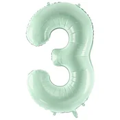 Folija balon številka 3 TRI zelen 72 cm