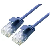 ROLINE Roline 21.15.3944 RJ45 omrežni kabel\, Patch kabel CAT 6a U/UTP 1.50 m modra 1 kos, (20420493)