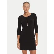 Rinascimento Cocktail obleka CFC0125584003 Črna Slim Fit