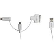 Hähnel Hähnel 3 v 1 Polnilni kabel, Micro-USB, Apple Lighning in 30-pinski priključek