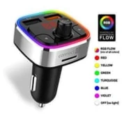 CONNECT IT CCC-9090-SL- LED RGB FM predajnik za auto sa funkcijom handsfree, crna/srebrna