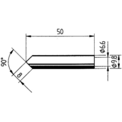 Ersa Ersa 0832MDLF spajkalna konica dletaste oblike\, ravna Velikost konice 9.80 mm Vsebina\, količina\, vsebina količinskih enot na prodajno enoto 1 kos, (20409192)