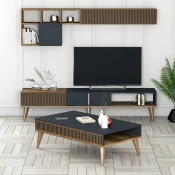 Hanah Home Set TV komoda i klub stolic, orah