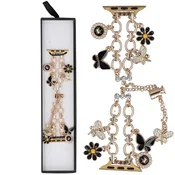 Nova zapestnica Slider Clasp z dvojno verižico Princess, zlata, za pametno uro Apple Watch 38/40/41 mm, zlata