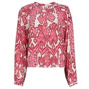 Vila VIBRIA EVA O-NECK LS TOP Rožnata