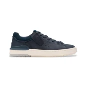 Clarks za moške. 26181323 Courtlite2 Run mornarsko modre usnjene športne copate (43), Ravna stran, Čipke, Priložnostno, Morna