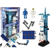slomart Igra Misija v vesolje: raketa, astronavti, izstrelišče, 15 delov, luči in zvoki