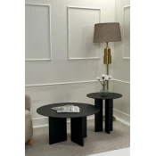 Hanah Home Set klub stolova Leo, 2 komada, Crni