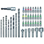 Einhell Set burgija adaptera i bitova, Hex burgije za metal i drvo, L-Box, 39 komada