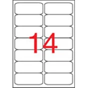 Oznake, univerzalne, 99,1 x 38,1 mm, zaobljeni kutovi, APLI, 1400 oznaka/pak 02419