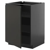 METOD Podni element s policama, Crnosiva/Upplöv boja antracita, mat, 60x60 cm