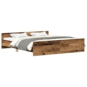 Vidaxl Posteljni okvir brez vzmetnice star les 180x200 cm