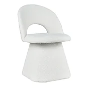 Casa Padrino luxury dining room chair with curved backrest white H. 79 cm - Dining room furniture