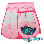 Vidaxl vidaXL Igralni šotor z 250 žogicami roza 102x102x82 cm