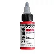 Golden Artist Colors High Flow Akrilna barva Transparent Quinacridone Red 30 ml 1 kos