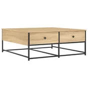Vidaxl Klubska mizica sonoma hrast 100x99x40 cm inženirski les