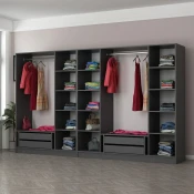 Hanah Home Garderober Kale-5046, 315x210x52 cm, Antracit