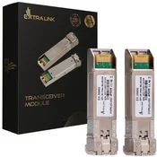 Extralink SFP+ 10G 2-pack | SFP+ modul | 10Gbps, LC/UPC, 1310nm, 10km, enojni način, DOM