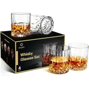 4x GLASKEY 300 ml stekleni kozarci za viski