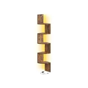 Songmics Kotna polica 5 nivojev 20x20x126 cm rjava