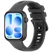 Silikonski pas Techsuit W084 za Huawei Watch Fit 3/Fit 4/Fit 4 Pro/Fit 5/Fit 5 Pro - črn
