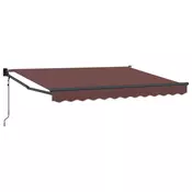 Povlačivi tende Smeđa 3,5 x 2 m Poliester i metal