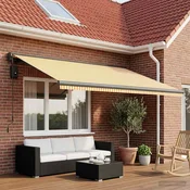 Zamjensko platno za tendu Žuta i bijela 450 × 300 cm Poliester