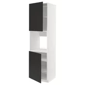METOD Vis.elem.pecn.s 2vrata/policama, bela/Nickebo boja antracita, mat, 60x60x220 cm