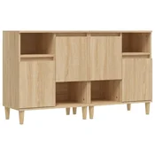 Vidaxl Komoda 2 kosa dimljeni hrast 60x35x70 cm inženirski les