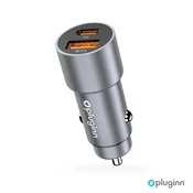 Auto punjac Pluginn PI-40/ PD 20W/ QC 3.0 18W/ sivi