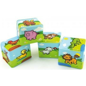 TEDI Kocka Moje prve živali 7x7 cm 4 kos
