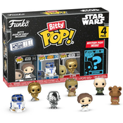 FUNKO Funko Bitty Pop! Star Wars - Princess Leia ™, R2 -D2 ™, C -3PO ™ in Mini SINYYSY MINI SIGE - 0,9 palčna (2,2 cm) zbirateljska - Priložena zaslonska polica - Ideja za darilo - Založene torbe, (21063206)