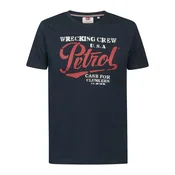 Petrol Industries Majica Classic marine / ognjeno rdeča / bela