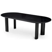 Casa Padrino luxury dining table black 244 x 109.5 x H. 77 cm - Oval solid wood kitchen table - Dining room furniture - Luxury furniture - Luxury furnishings