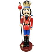 Casa Padrino luxury decorative sculpture nutcracker king multicolored/gold H. 200 cm - Christmas decorative figure - XXL decorative sculpture - XXL decorative figure - XXL Christmas sculpture